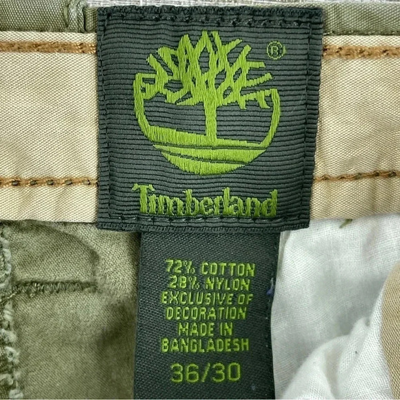 Timberland Mens Size 36x30 hybrid cargo hiking pants shorts *flaw* green 0486 - Picture 5 of 10